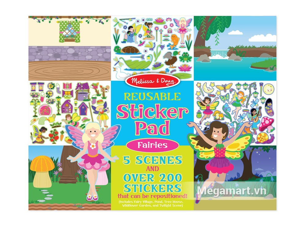 Melissa & Doug Sách sticker Vương quốc hoa tiên