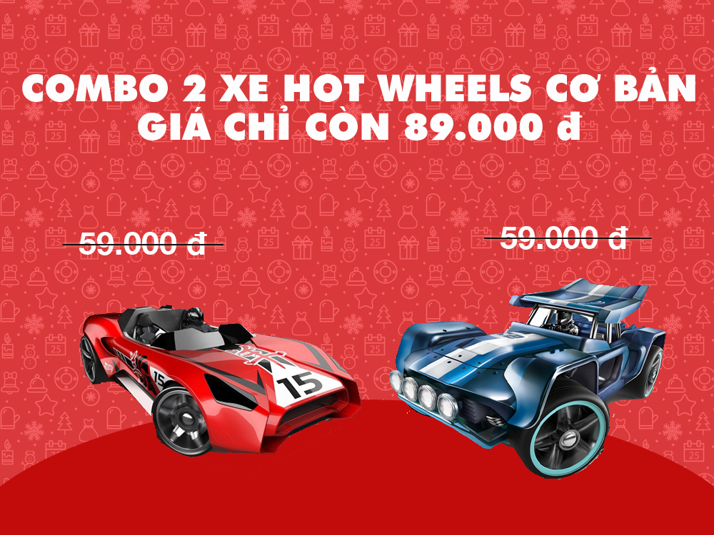 Combo 2 xe Hot Wheels cơ bản bất kỳ trị giá 118.000 giảm giá chỉ còn 89.000 đồng - Combo 2 xe Hot Wheels cơ bản bất kỳ trị giá 118.000 giảm giá chỉ còn 89.000 đồng