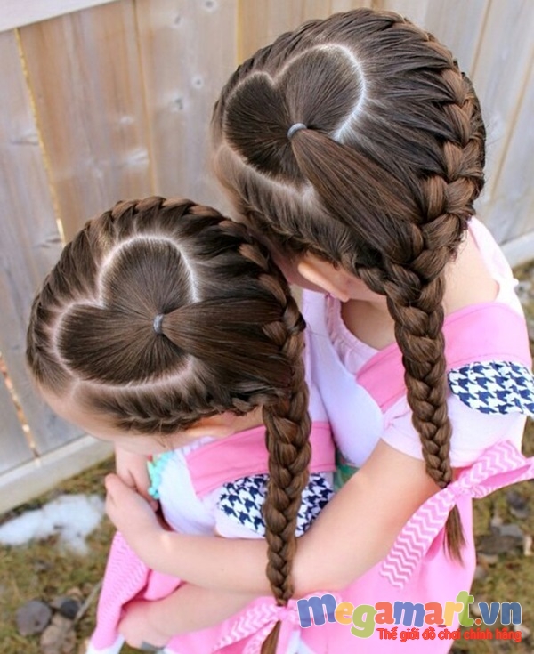 25 kiểu tết tóc siêu xinh đẹp cho con gái - Hai chị em mình đều có tóc tết đẹp quá