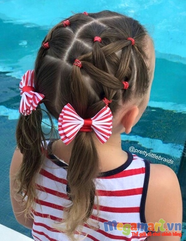 25 kiểu tết tóc siêu xinh đẹp cho con gái - Kiểu tóc này dễ làm và tóc không cần quá dài
