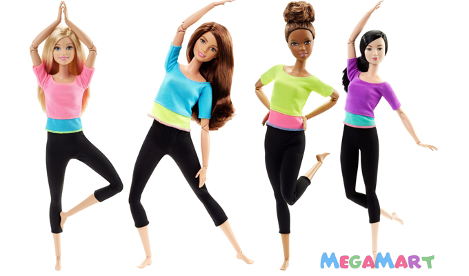 Barbie Made to Move với 22 khớp nối linh hoạt giúp Barbie cử động linh hoạt