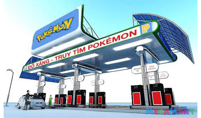 Ảnh chế Pokemon Go hài khó đỡ - Có ai muốn mang điện thoại đến gần trạm xăng để bắt Pokemon không ?