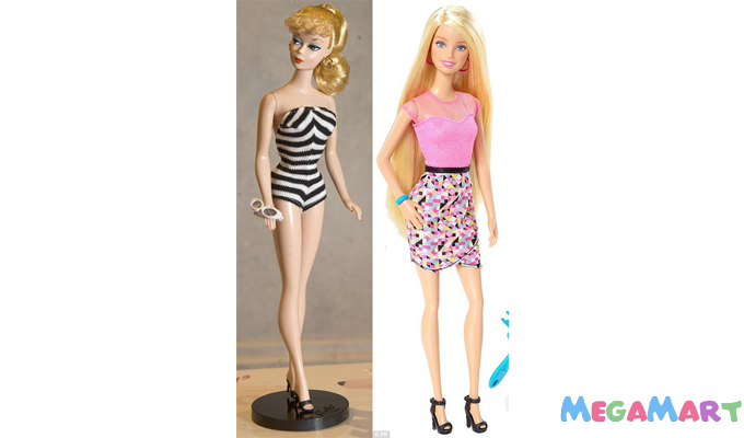 Lần thay đổi gần nhất của Barbie vào năm ngoái khi ra mắt mẫu dép bệt cho Barbie