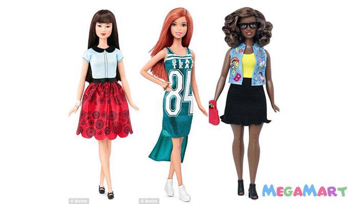 Barbie với những vóc dáng cao, gầy, thấp, mập đem lại sự thích thú cho người chơi