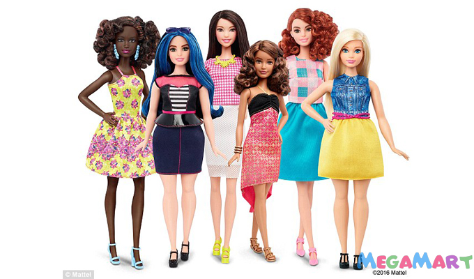 Barbie thay đổi lớn với các thân hình béo, gầy, cao, thấp 
