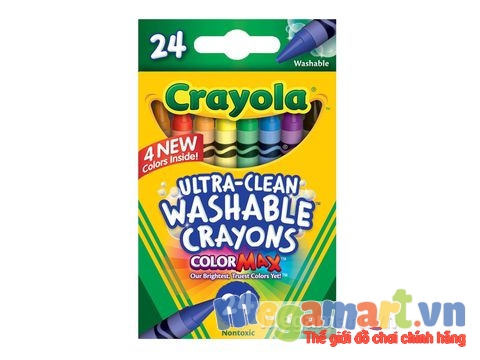 Crayola Bút sáp 24 màu tẩy rửa được