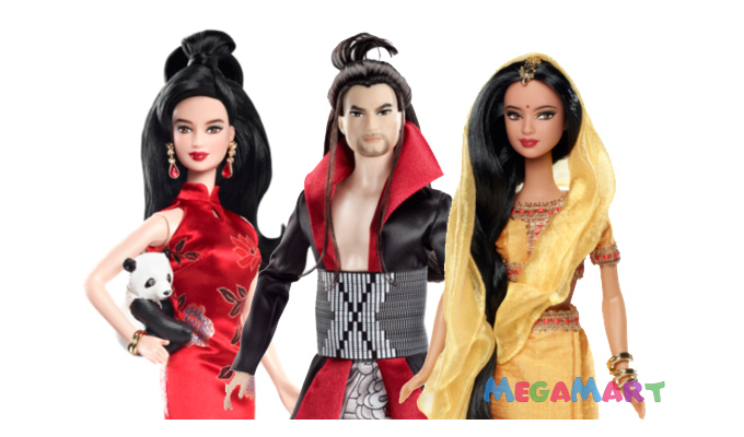 Mẫu búp bê Barbie Trung Quốc, búp bê Ken và búp bê Ấn Độ