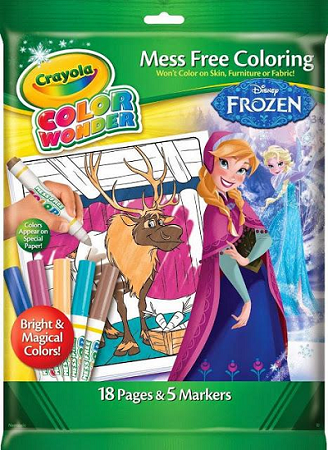 Đồ chơi Crayola Bộ bút lông Color Wonder 5 bút và giấy tô màu 18 trang tuyệt đối an toàn cho trẻ nhỏ