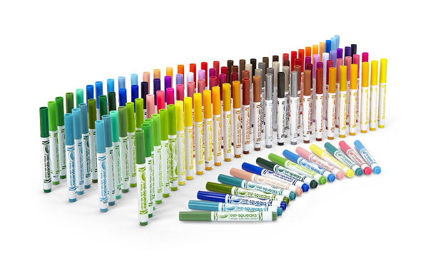 Crayola Bút lông mini 64 màu có thể tẩy rửa được