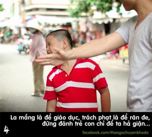 Phụ huynh nên cố gắng kiềm chế trước con giận mỗi khi định đánh con