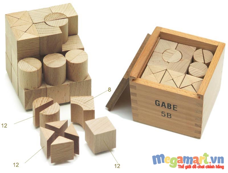 Đồ chơi xếp hình phương pháp giáo dục Montessori -2