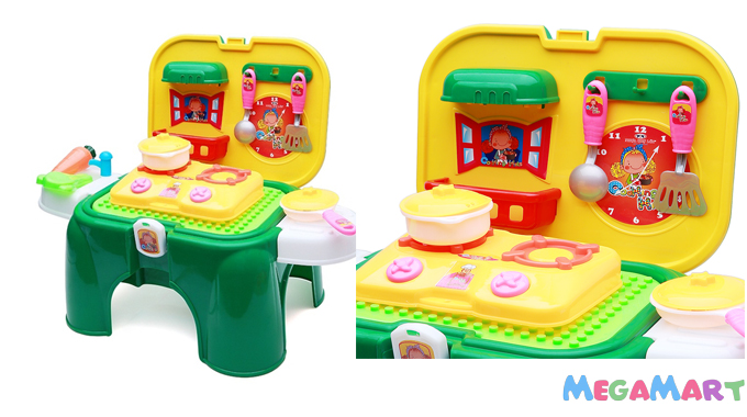 Giới thiệu bộ đồ chơi trẻ em kết hợp ghế ngồi nổi tiếng thương hiệu Nhựa Chợ Lớn - Đồ chơi nấu ăn kết hợp ghế ngồi tiện dụng của thương hiệu Chợ Lớn