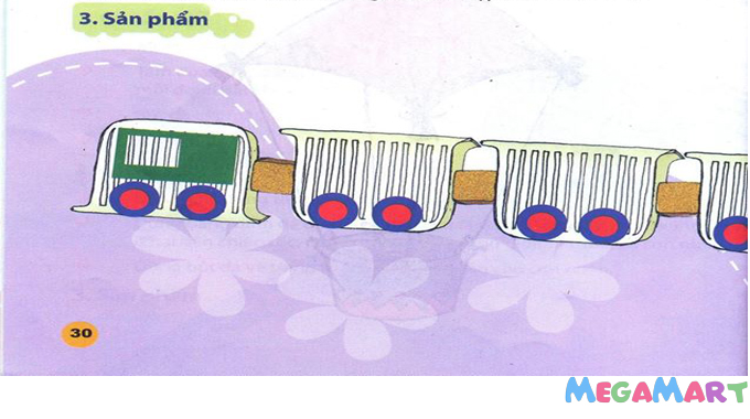 Mô hình tàu hỏa đáng yêu được làm theo cách làm đồ chơi cho trẻ mầm non đơn giản