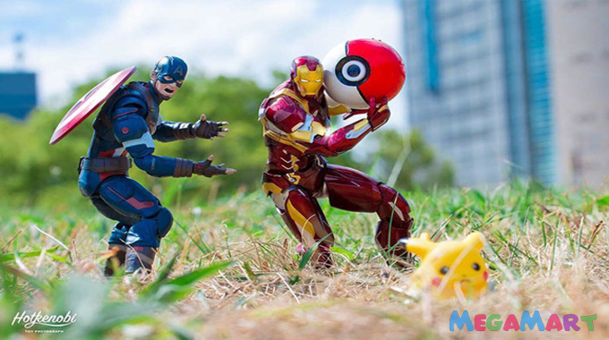Captain America và Iron Man cũng chơi bắt Pokemon Go
