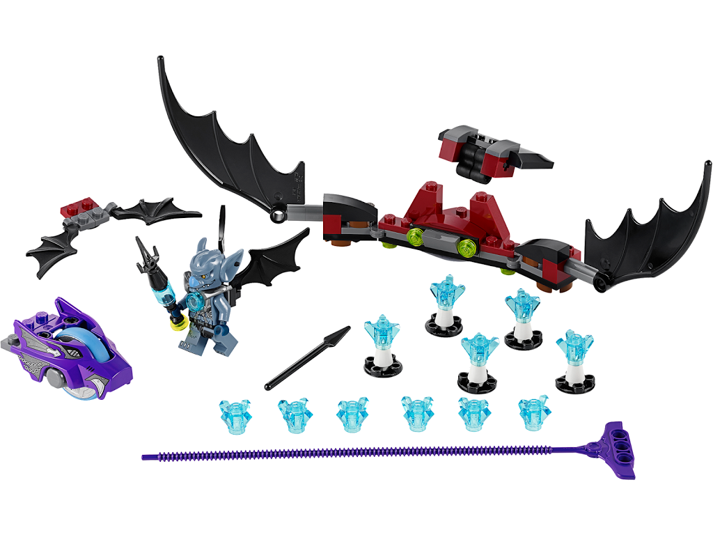 Toàn bộ mô hình và đạo cụ có trong Lego Chima 70137 - Dơi Tấn Công sẽ tạo lên 1 câu chuyện Chima đặc sắc cho bé