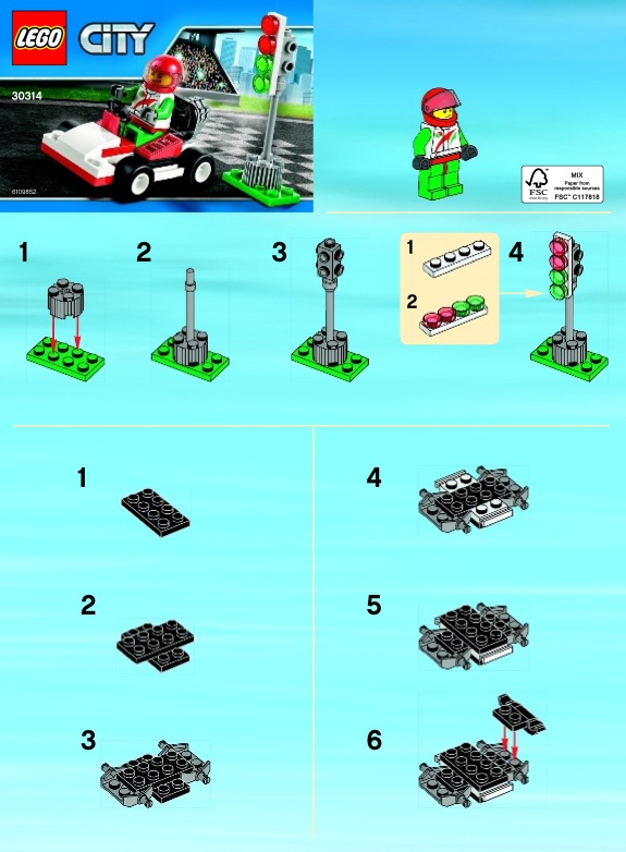 Bộ đồ chơi Lego City 30314- Tay đua Kart rèn luyện sự khéo léo cho trẻ
