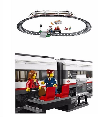 Các chi tiết trong bộ xếp hình Lego City 60051 - Xe Lửa Siêu Tốc