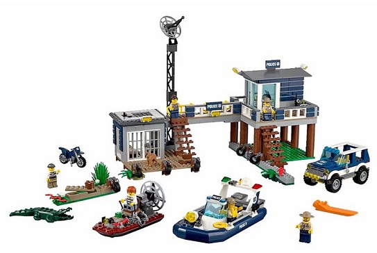 Các chi tiết trong Lego City 60069 - Trạm Cảnh Sát Đầm Lầy