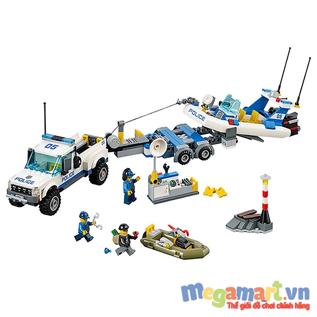 Những mô hình xe ô tô, tàu thủy, trực thăng là những mô hình đặc trưng của dòng Lego City