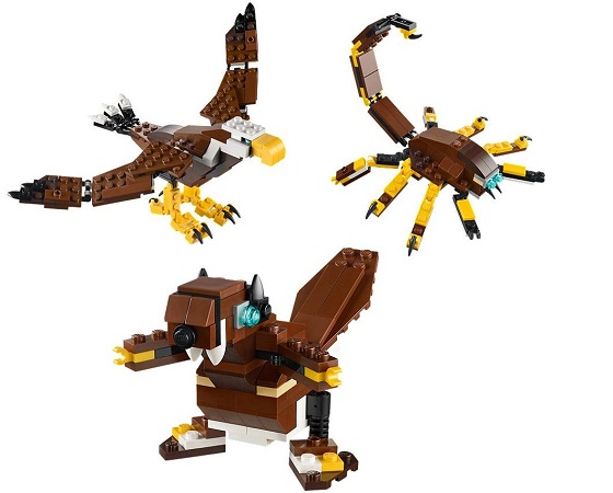 Toàn bộ mô hình mà bé có thể tạo ra với đồ chơi Lego Creator 31004 - Động Vật Hoang Dã