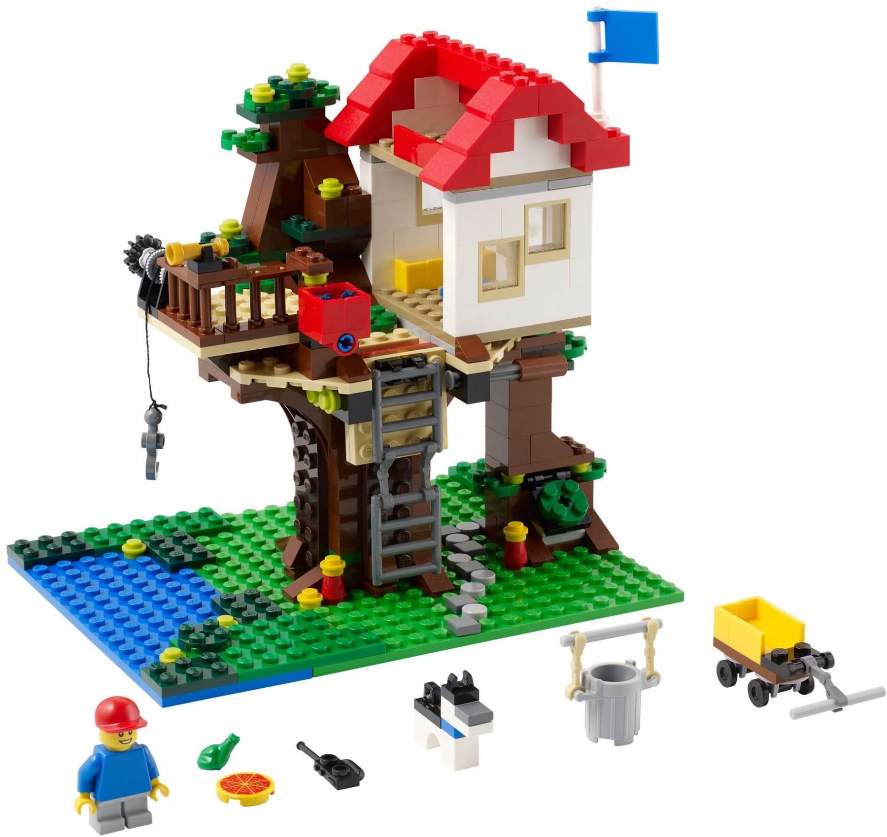 Toàn bộ các chi tiết sẽ xuất hiện trong bộ đồ chơi Lego Creator 31010 - Nhà Trên Cây