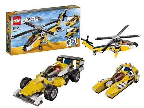 Tất cả các mô hình trong bộ Lego Creator 31023 - Tay Đua Vàng