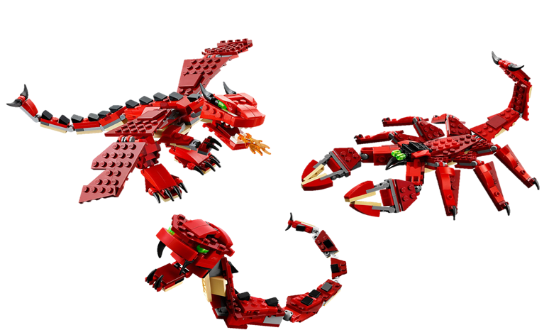 Lego Creator 31032 với 3 Sinh Vật Huyền Thoại có thể tạo ra