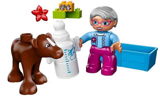 Cách chơi Lego Duplo 10521 - Bê Con với các mảnh ghép kích thước lớn