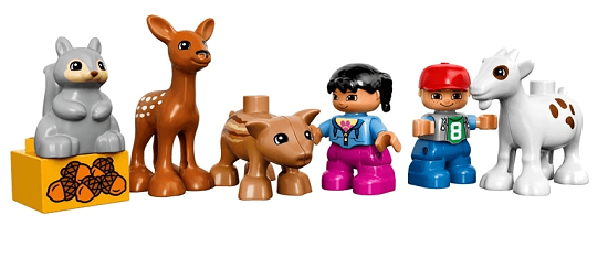 Các con vật xuất hiện trong bộ xếp hình Lego Duplo 10582