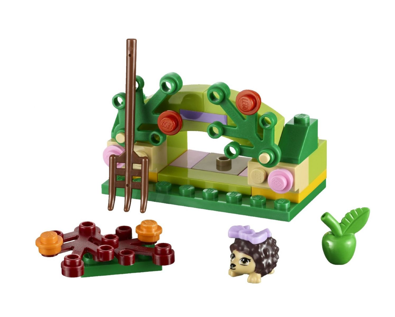 Hang nhím và các phụ kiện trong bộ xếp hình Lego Friends 41020 - Hang nhím