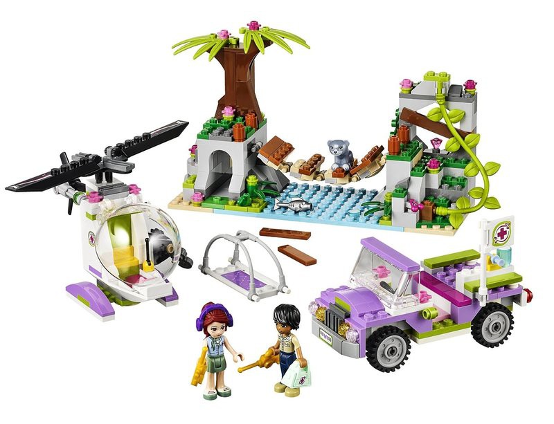 Trọn bộ các mô hình có trong bộ đồ chơi Lego Friends 41036 - Cứu Hộ Tại Cầu Treo sau khi hoàn thành