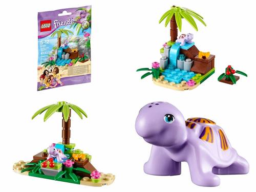 Trọn bộ các chi tiết có trong bộ xếp hình Lego Friends 41041 - Lâu Đài Rùa Con