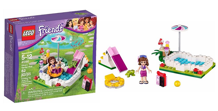 Toàn bộ các chi tiết mà bé sẽ sở hữu trong bộ xếp hình Lego Friends 41090 - Bể Bơi Trong Vườn của Olivia