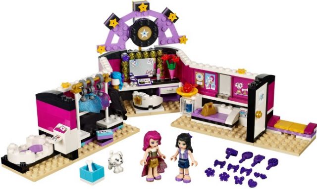 Trọn bộ các chi tiết có trong sản phẩm Lego Friends 41104 - Phòng Thay Trang Phục Ngôi Sao