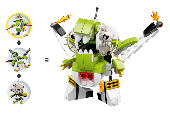 Mảnh ghép trong bộ Lego Mixels 41527 - Sinh Vật Rokit được làm từ nhựa ABS an toàn