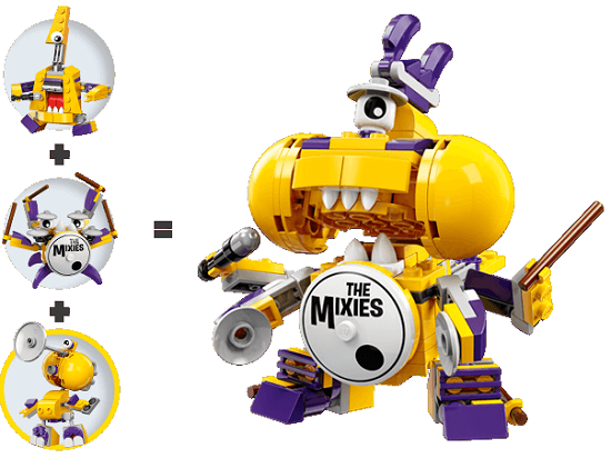 bộ xếp hình Lego Mixels 41561 - Dàn Trống Di Động Tapsy có khả năng kết hợp với các bộ xếp hình khác