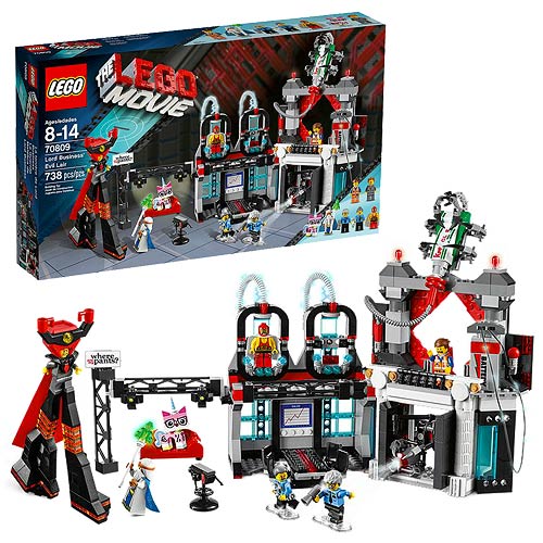 Trọn bộ các mô hình trong Lego Movie 70809 - Sào Huyệt Lãnh Chúa Độc Ác sau khi hoàn thành