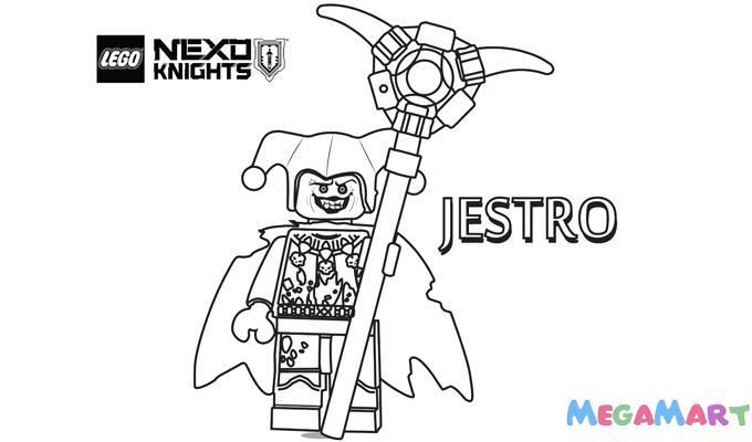 Tranh tô màu Lego Nexo Knights nhân vật Jestro