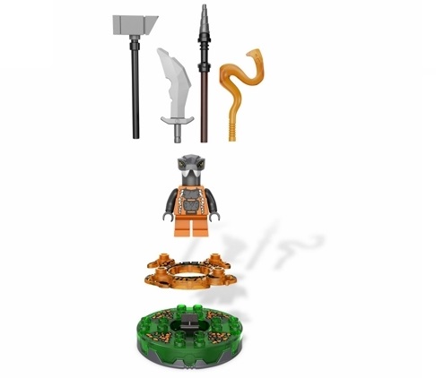 Các chi tiết trong bộ Lego Ninjago 9591 - Túi vũ khí