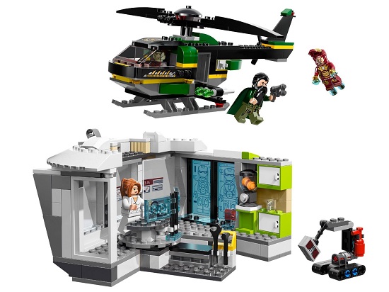 Các chi tiết có trong bộ Lego Super Heroes 76007 - Iron Man tấn công lâu đài Malibu