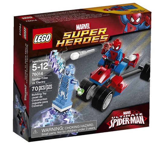 Vỏ hộp sản phẩm Lego Super Herores 76014 - Spider-Trikevs.Electro