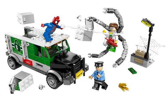 Tất cả các chi tiết trong bộ xếp hình Lego Super Heroes 76015 - Doc Ock cướp xe chở tiền