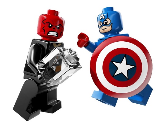 2 nhân vật siêu anh hùng trong bộ Lego Super Heroes 76017 - Captain America và Hydrang