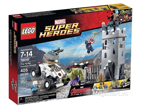 Vỏ hộp sản phẩm Lego Super Heroes 76041 - Đánh chiếm pháo đài Hydra 