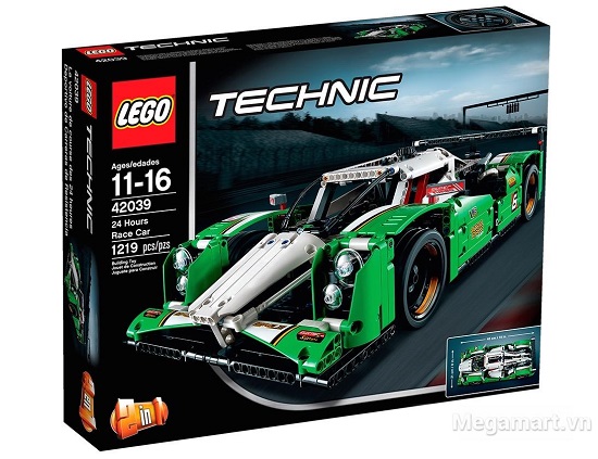 Vỏ hộp sản phẩm Lego Technic 42039 - Siêu Xe Đua