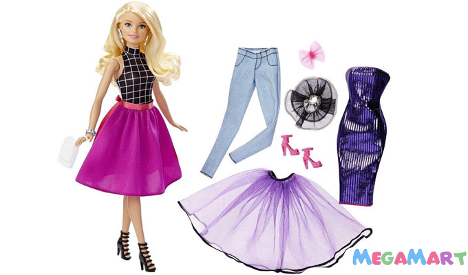 Barbie thời trang sáng tạo với nhiều trang phục sành điệu và bắt mắt