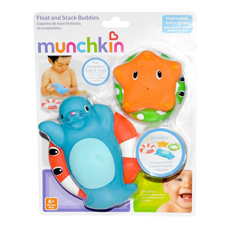 Munchkin Đồ chơi phun nước phao tắm và sinh vật biển phù hợp với bé từ 6 tháng tuổi