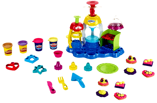 Các thành phần có trong bộ đồ chơi Play-Doh A0318 - Tiệm bánh vui vẻ