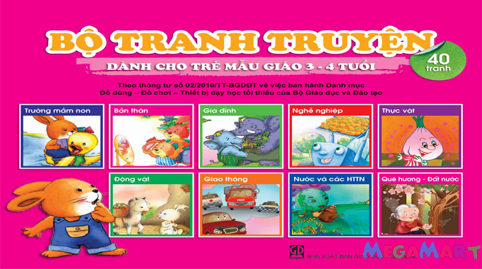 Bộ tranh truyện dành cho bé 3-4 tuổi với nội dung phong phú, bổ ích
