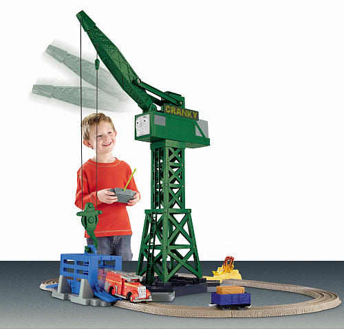 Thomas & Friends Bộ phụ kiện đường ray cao cấp - Cần cẩu Cranky thử thách cho bé từ 3 tuổi trở lên